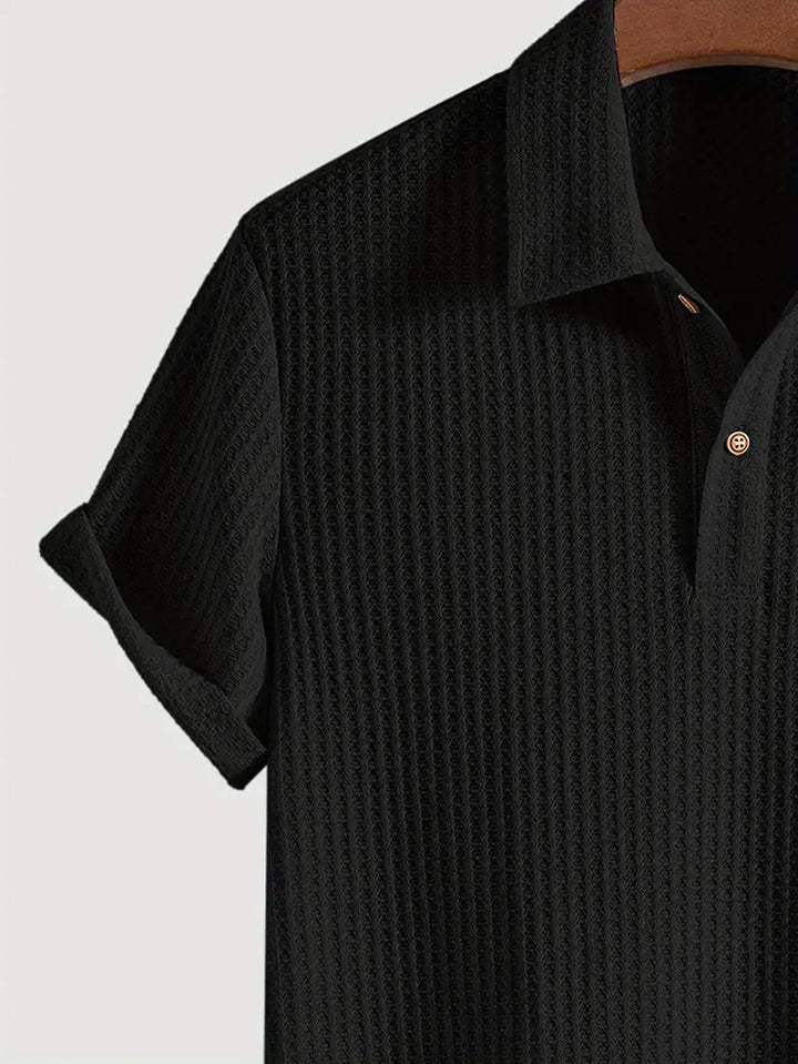 Polo Homme Maille Côtelée Élégante