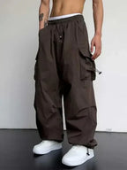 Pantalon Cargo Ample Multi-Poches Confort et Style Streetwear