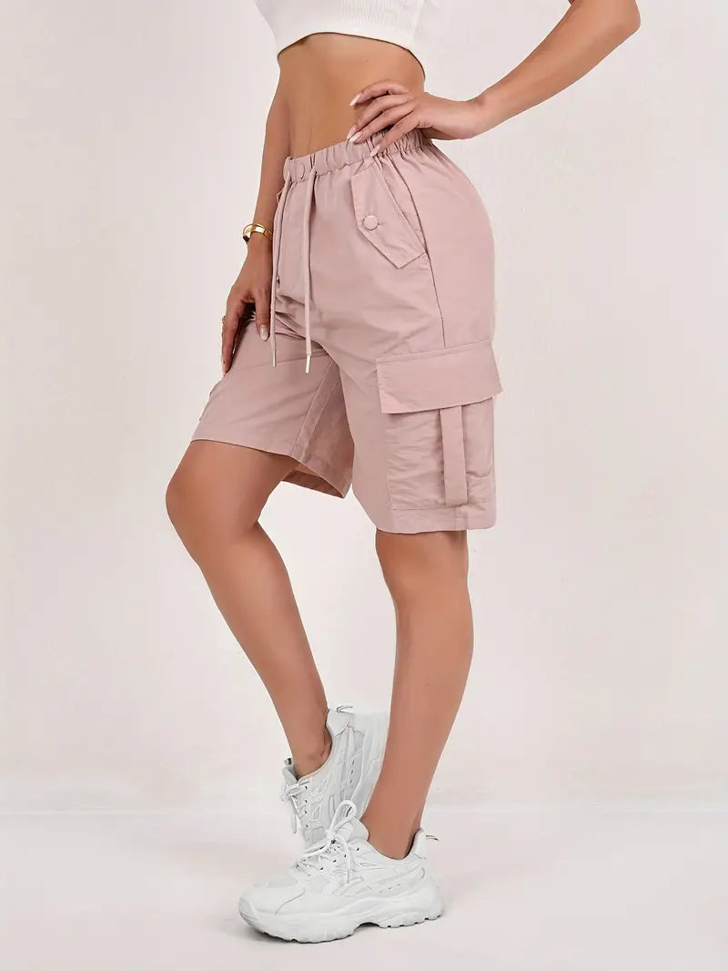 Short Cargo Taille Haute Femme