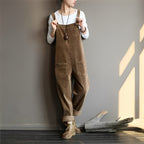 Salopette Large en Velours Femme
