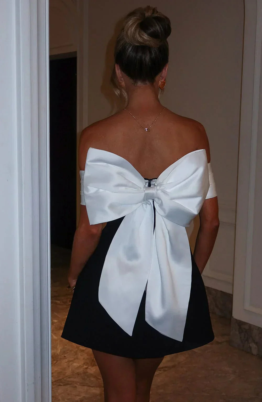 Robe Femme Nœud Dos Élégance Chic
