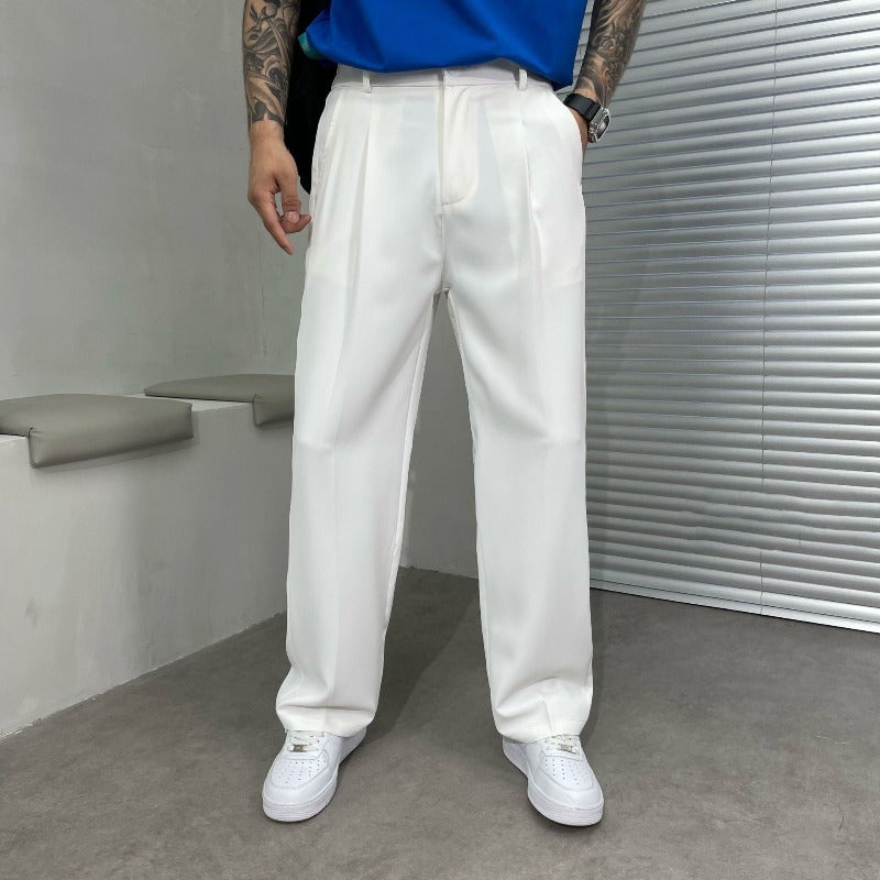Pantalon Homme Coupe Large Minimaliste