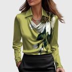 Blouse Femme Satin Drapé Élégant