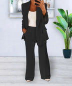 Ensemble Blazer Fluide et Pantalon Large
