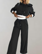 Ensemble Hoodie Court et Pantalon Large