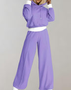 Ensemble Hoodie Court et Pantalon Large