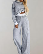 Ensemble Hoodie Court et Pantalon Large