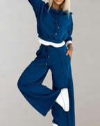 Ensemble Hoodie Court et Pantalon Large
