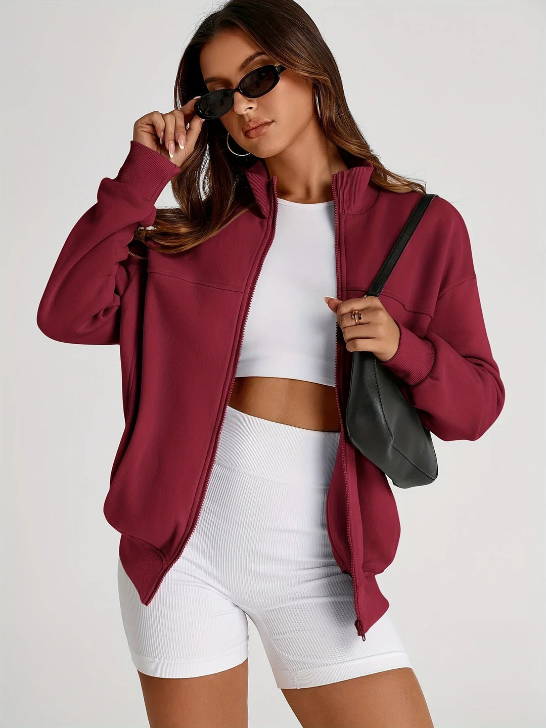 Veste Zippée Oversize Femme