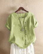 Blouse Femme Boutonnée Lin Décontractée