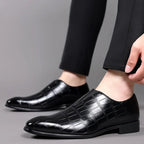 Chaussures en Cuir Crocodile Élégantes Style Luxe et Confort