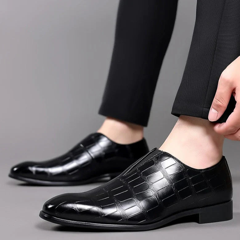 Chaussures en Cuir Crocodile Élégantes Style Luxe et Confort