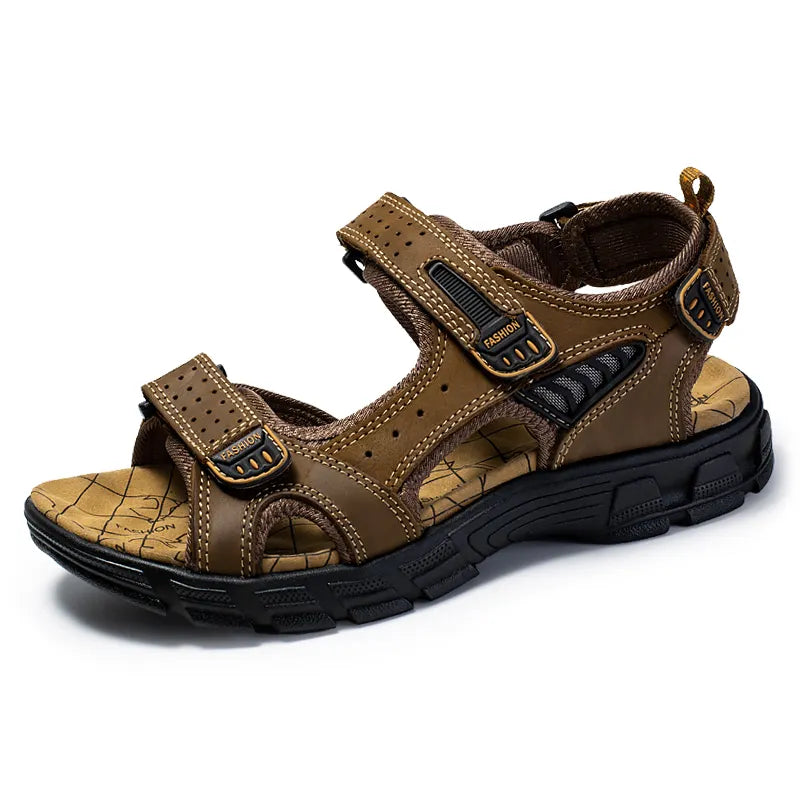 Sandales en Cuir Confortables Antidérapantes pour Usage Quotidien