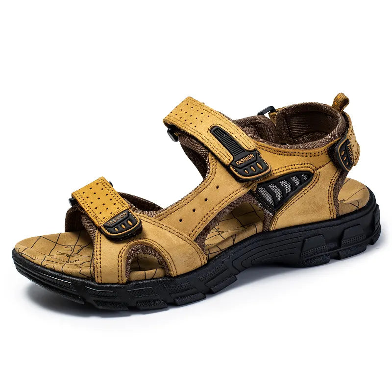 Sandales en Cuir Confortables Antidérapantes pour Usage Quotidien