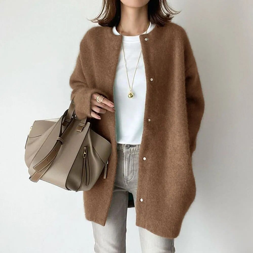 Cardigan Long Boutonné Femme