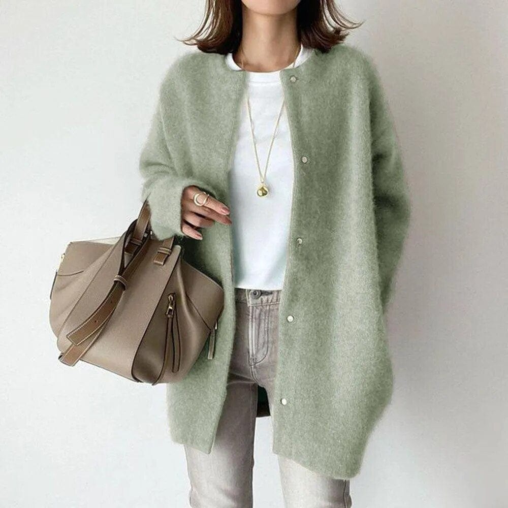 Cardigan Long Boutonné Femme