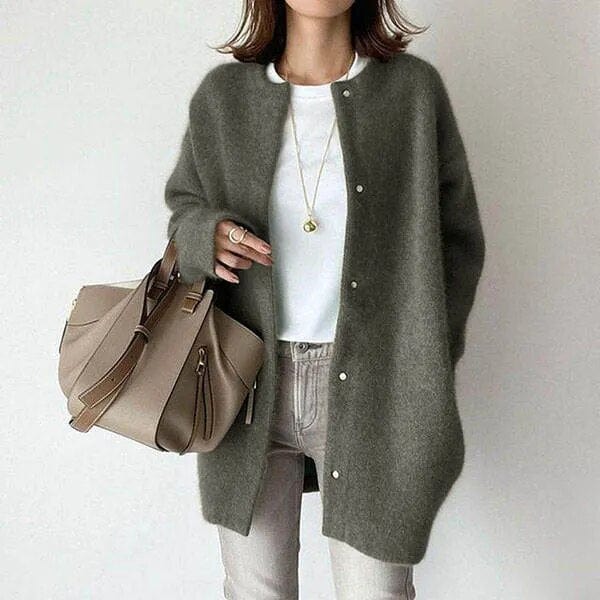 Cardigan Long Boutonné Femme