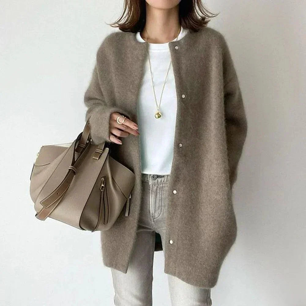 Cardigan Long Boutonné Femme