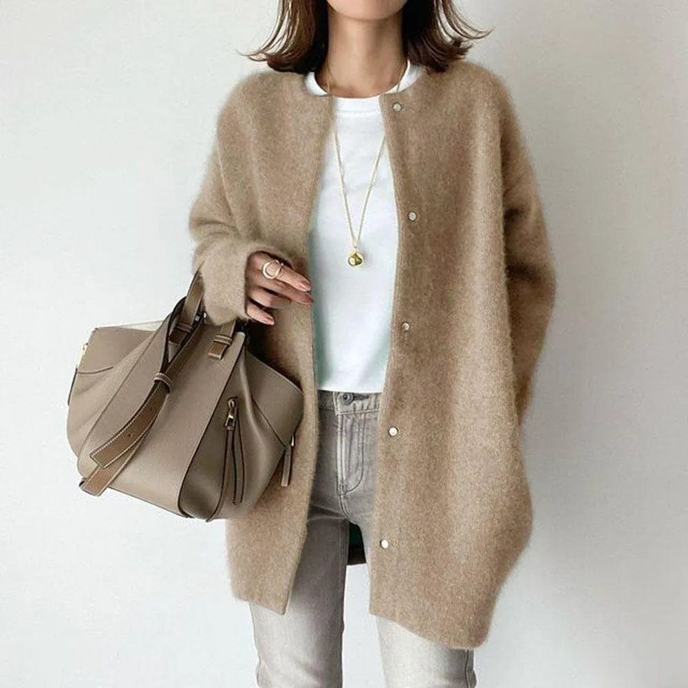 Cardigan Long Boutonné Femme