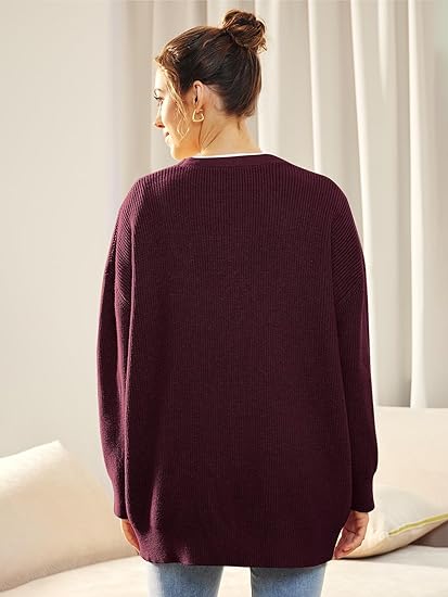 Gilet Long en Maille Boutonné Femme