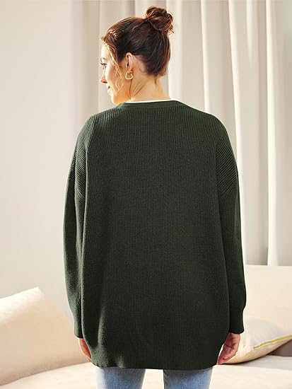 Gilet Long en Maille Boutonné Femme