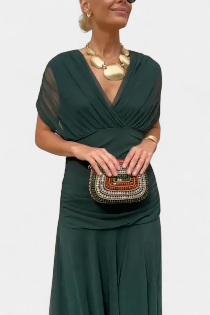 Robe Femme Élégance Soirée Plissée