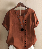 Blouse Femme Boutonnée Lin Décontractée