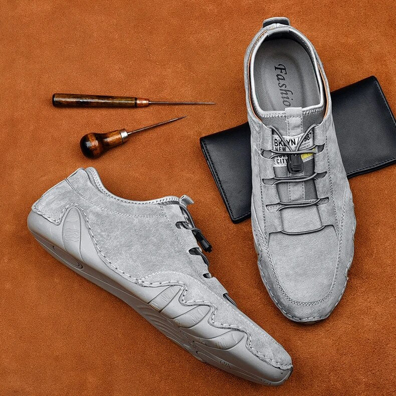 Mocassins Décontractés en Cuir Souple Confort Quotidien