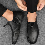 Mocassins Décontractés en Cuir Souple Confort Quotidien