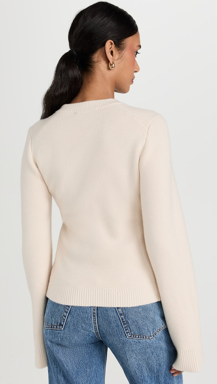 Cardigan Femme Ajusté à Col Rond Boutonné