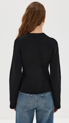 Cardigan Femme Ajusté à Col Rond Boutonné