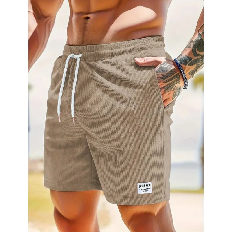 Short Homme à Taille Élastique avec Cordon