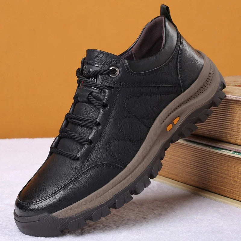 Chaussures en Cuir Robustes Semelle Épaisse Confort et Style Urbain