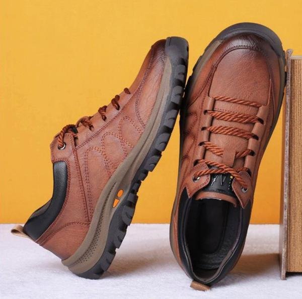 Chaussures en Cuir Robustes Semelle Épaisse Confort et Style Urbain