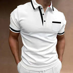 Polo Homme Contrasté Style Élégant