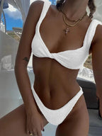 Maillot de Bain Deux Pièces Texturé Femme