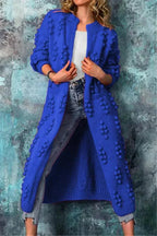 Cardigan Long Femme en Maille Texturée