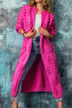 Cardigan Long Femme en Maille Texturée