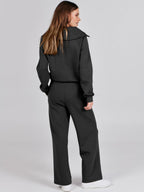 Ensemble Maille Col V et Pantalon Large