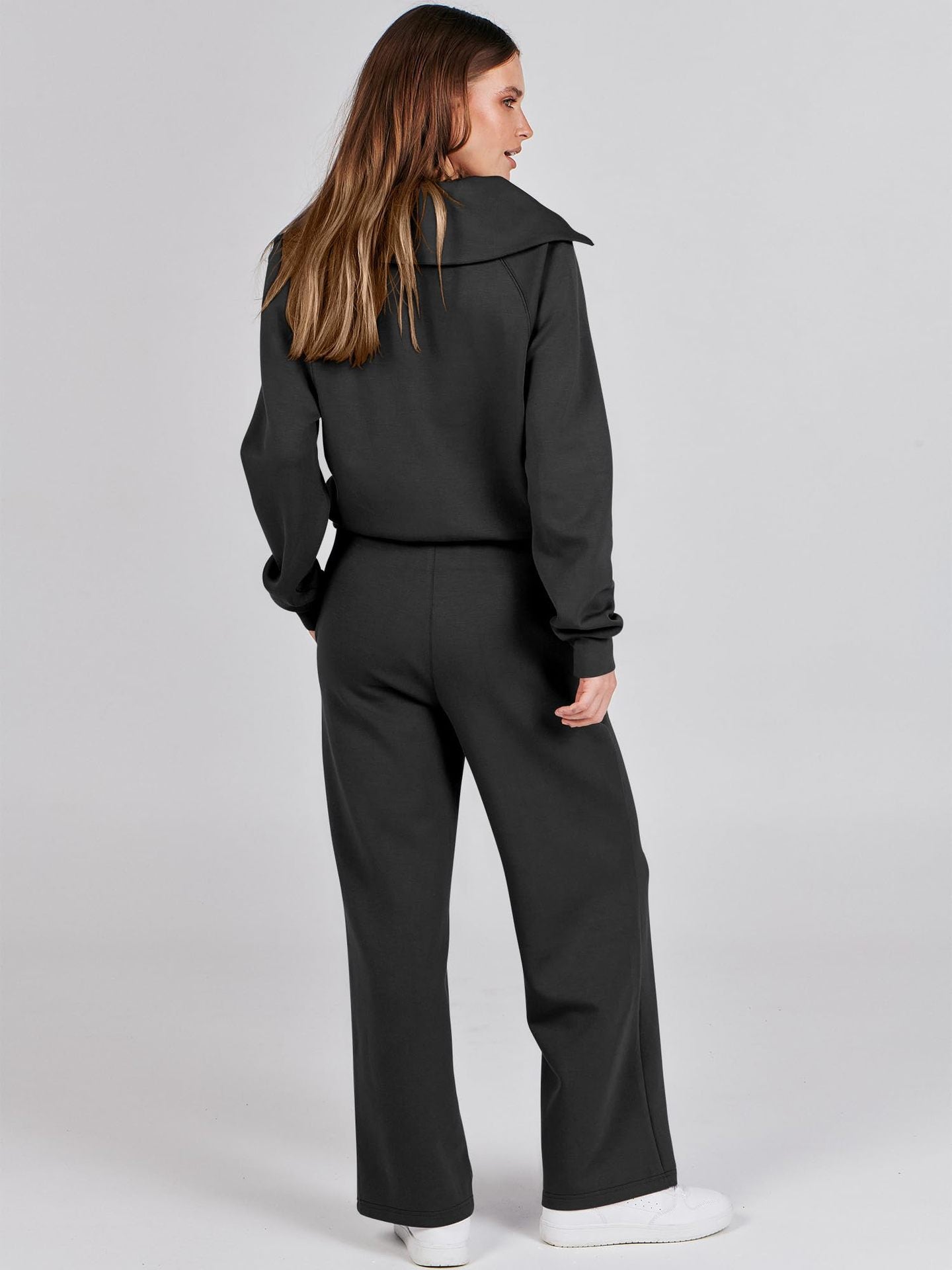 Ensemble Maille Col V et Pantalon Large
