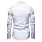 Chemise Ajustée Élégante Col Contrasté et Style Moderne