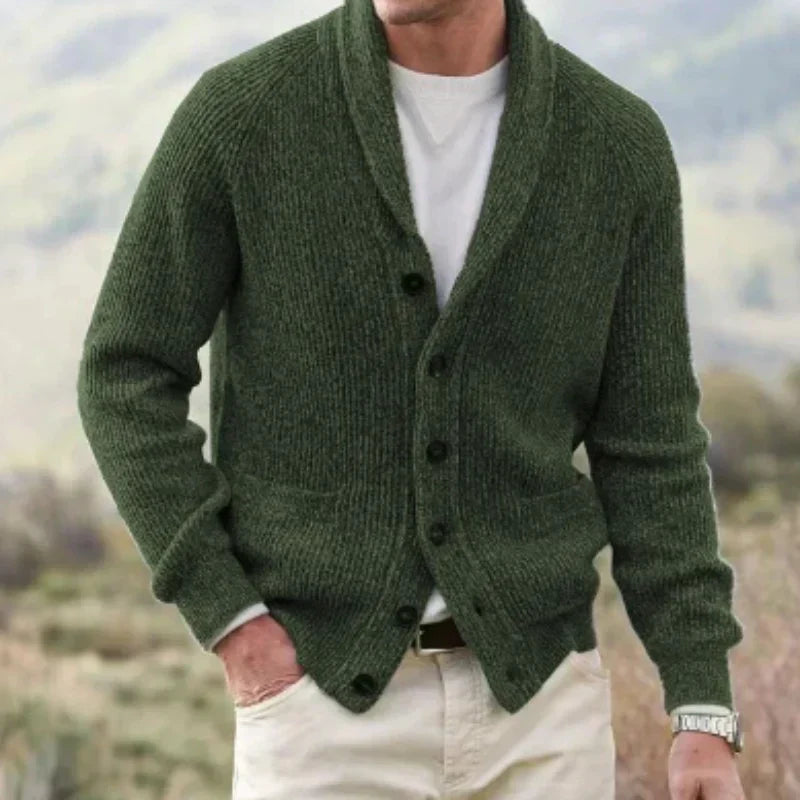 Cardigan Homme Col Châle Élégant