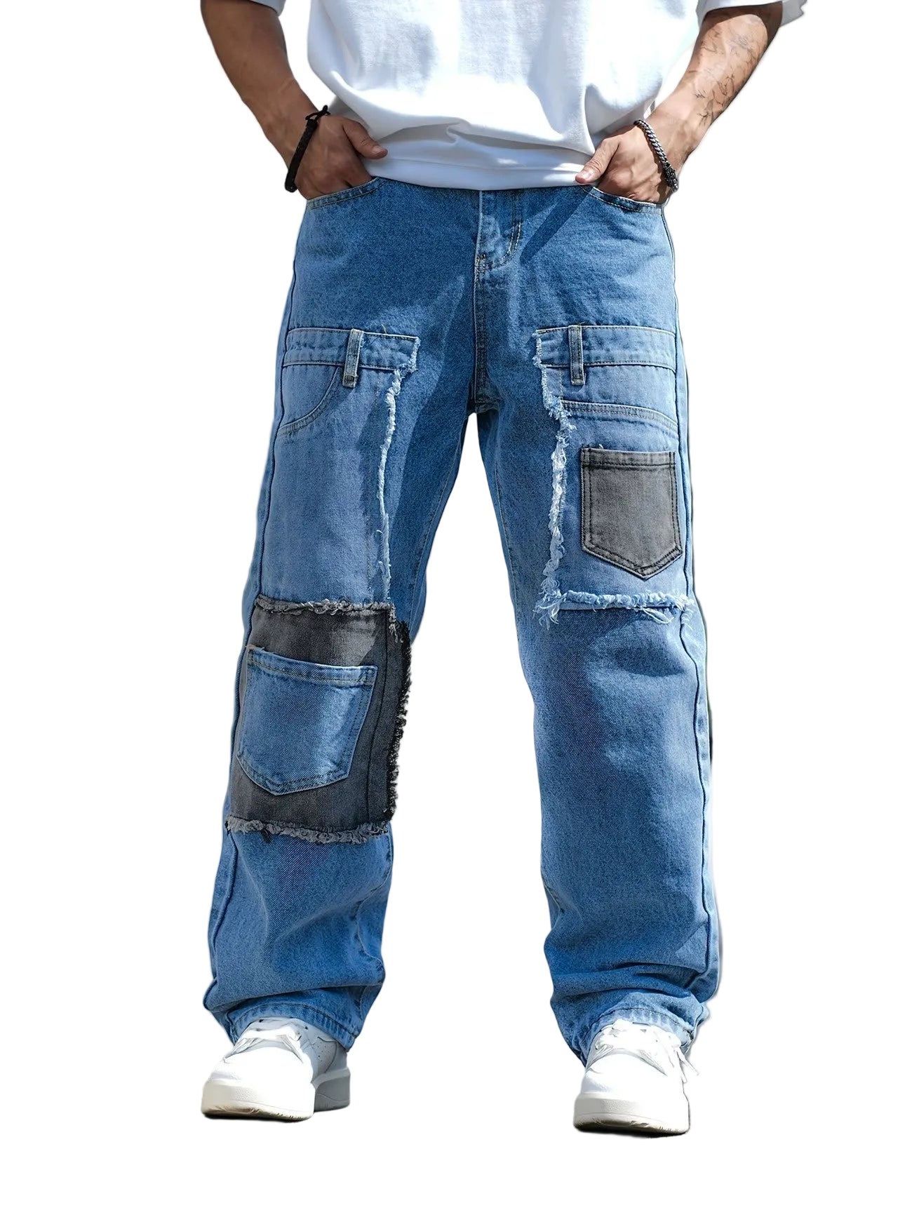 Pantalon patchwork pour homme
