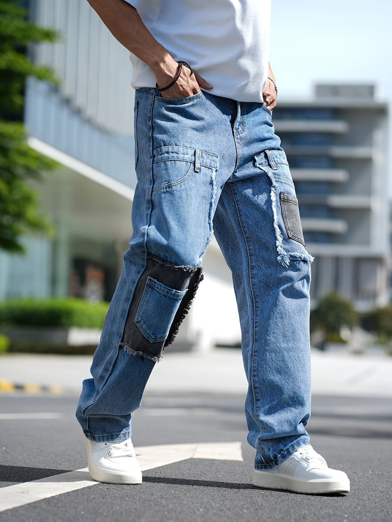 Pantalon patchwork pour homme