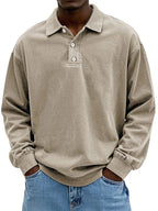 Sweat Col Polo Décontracté Confort Doux et Style Moderne