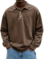 Sweat Col Polo Décontracté Confort Doux et Style Moderne