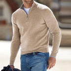 Pull Col Zippé Élégant Confort Doux et Style Moderne