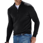 Pull Col Zippé Élégant Confort Doux et Style Moderne
