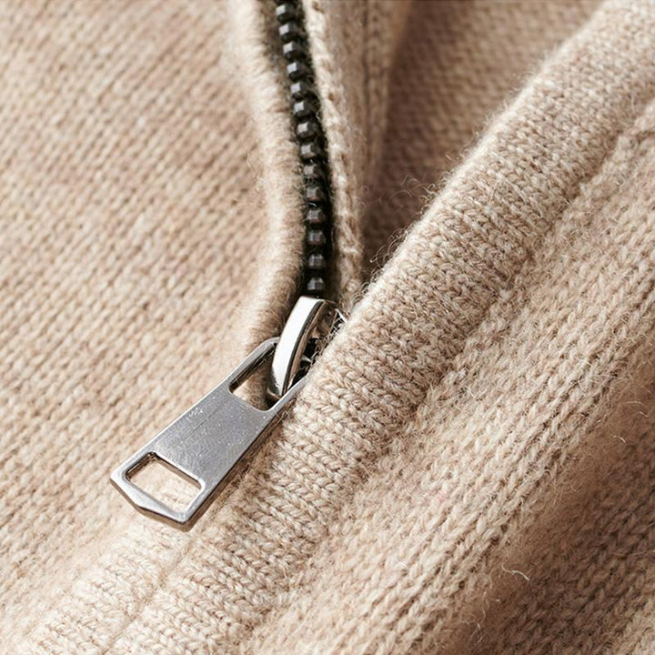 Pull Col Zippé Élégant Confort Doux et Style Moderne