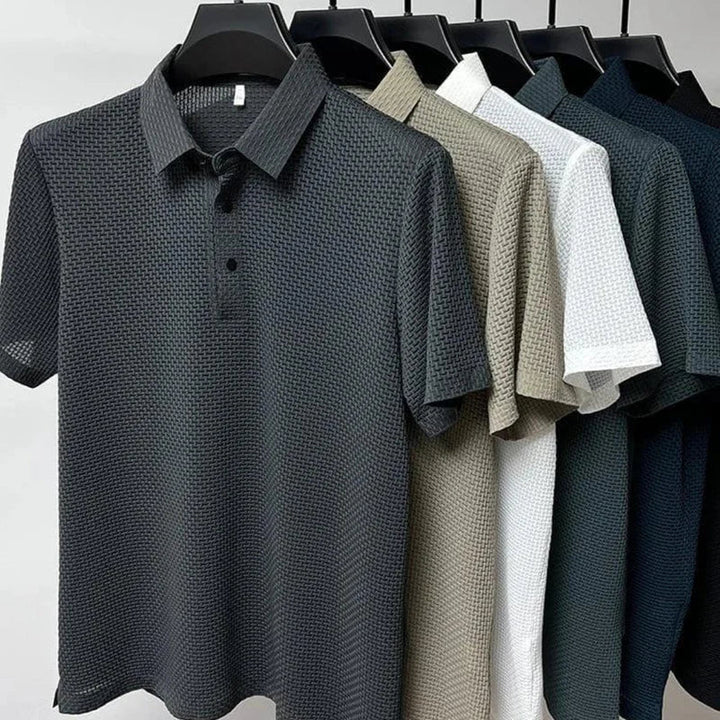 Polo Homme Texturé Élégance Moderne